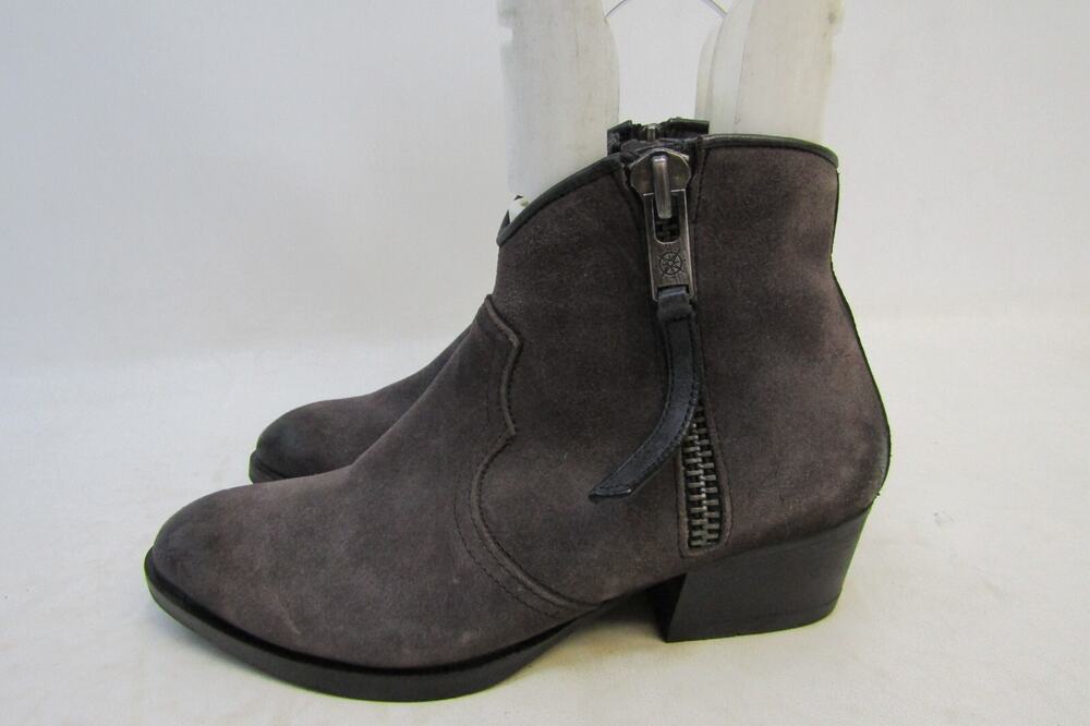 Bussola Womens Size 38 EUR Brown Suede Zip Ankle Fashion Boots Bootie